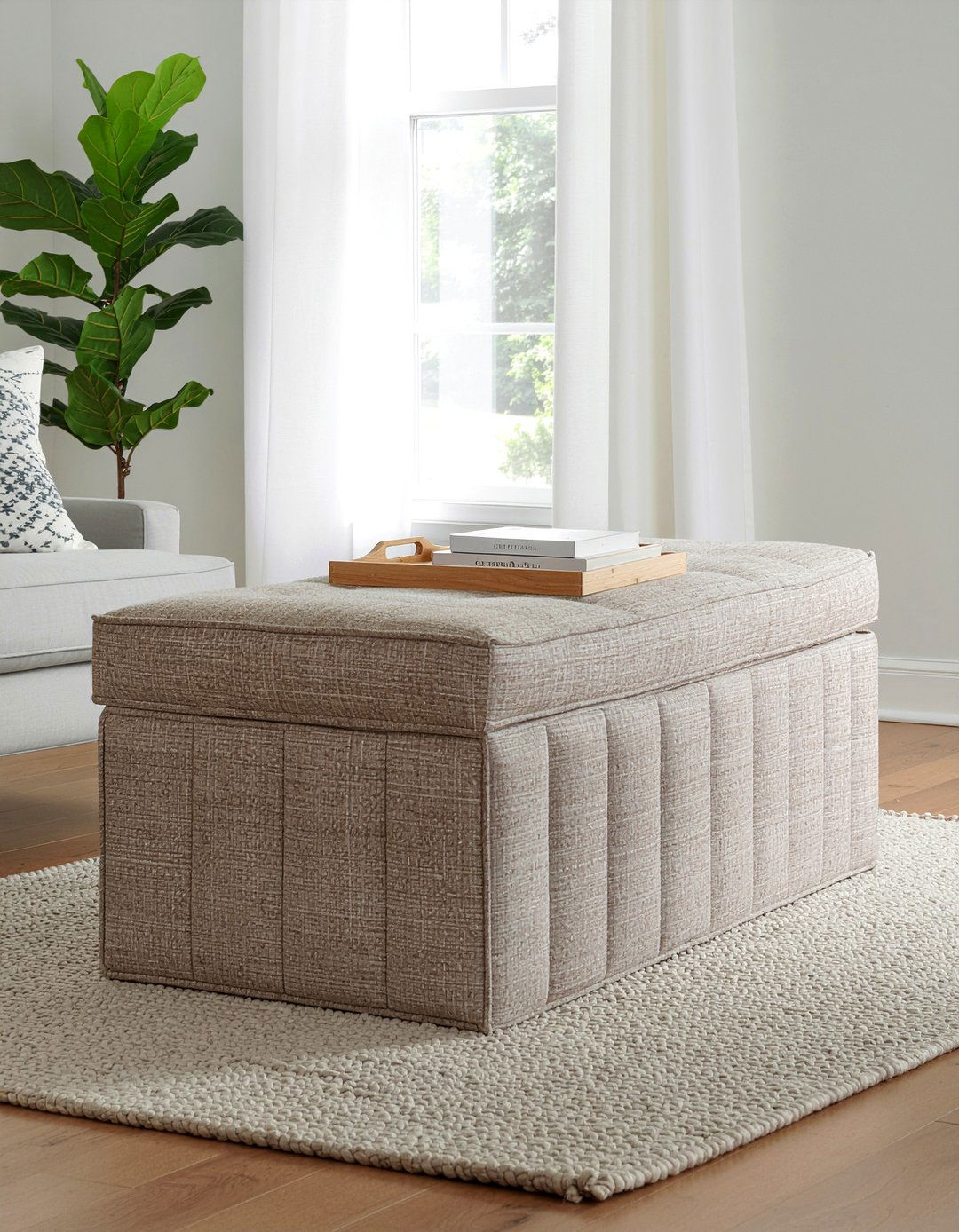 Storage Ottoman - 30 family friendly living room ideas