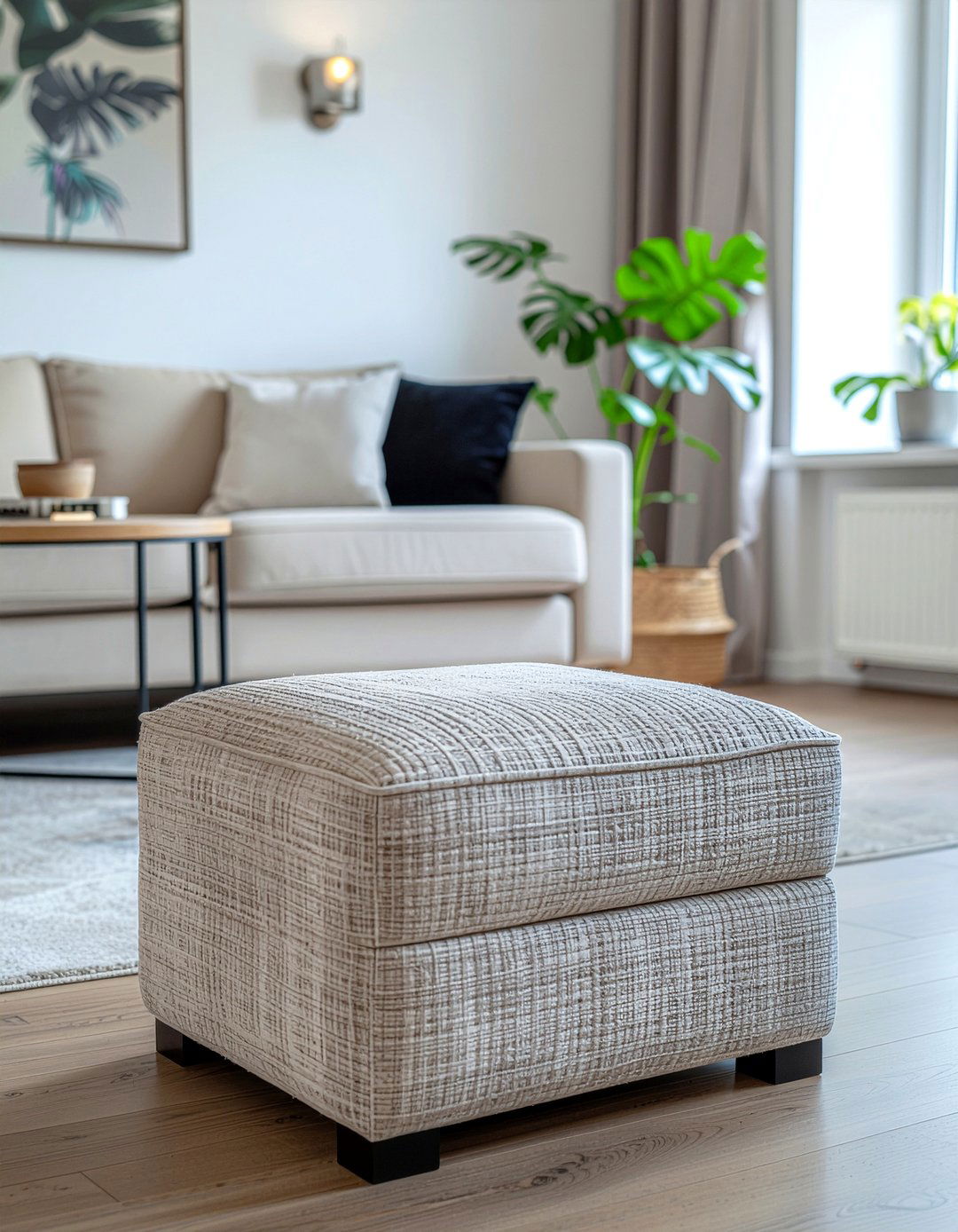 Storage Ottoman - 30 living room minimalist furniture ideas