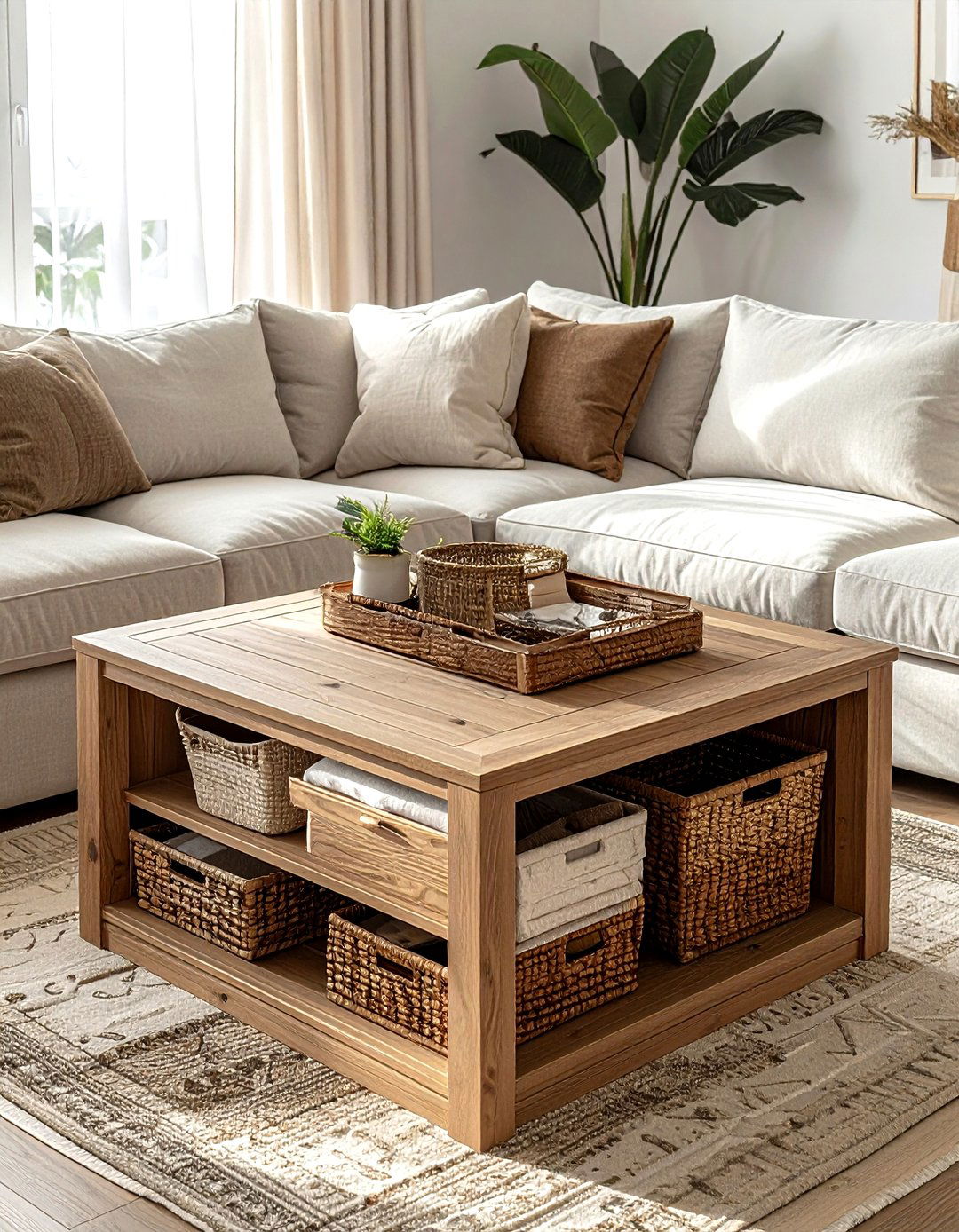 Storage Square Coffee Table - 30 living room square coffee tables