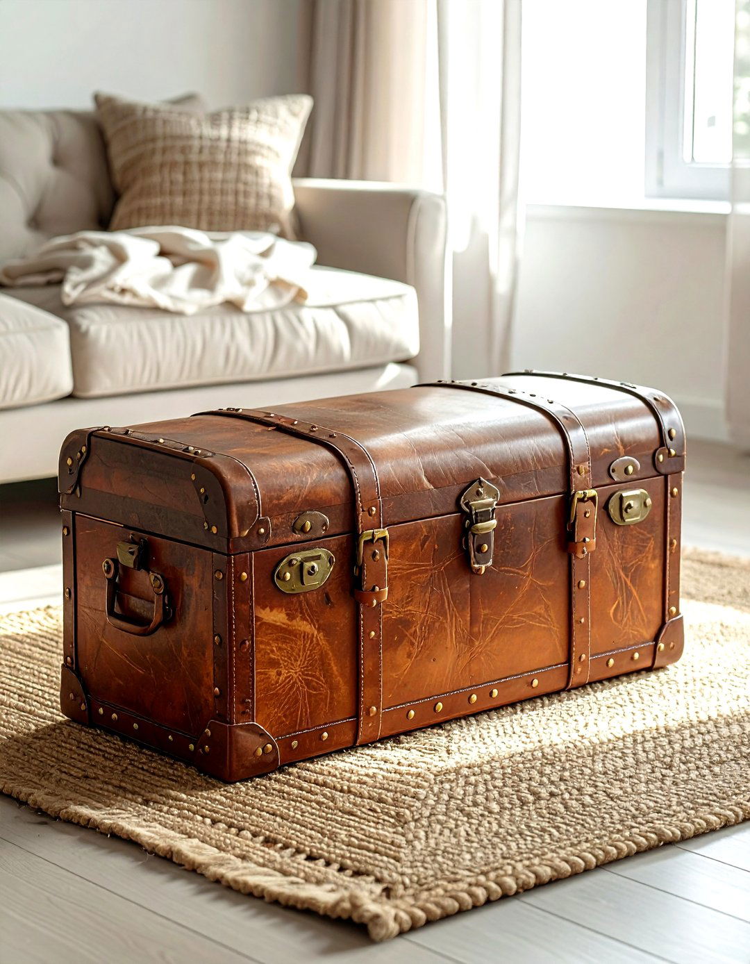 Storage Trunk - 30 living room hidden storage ideas