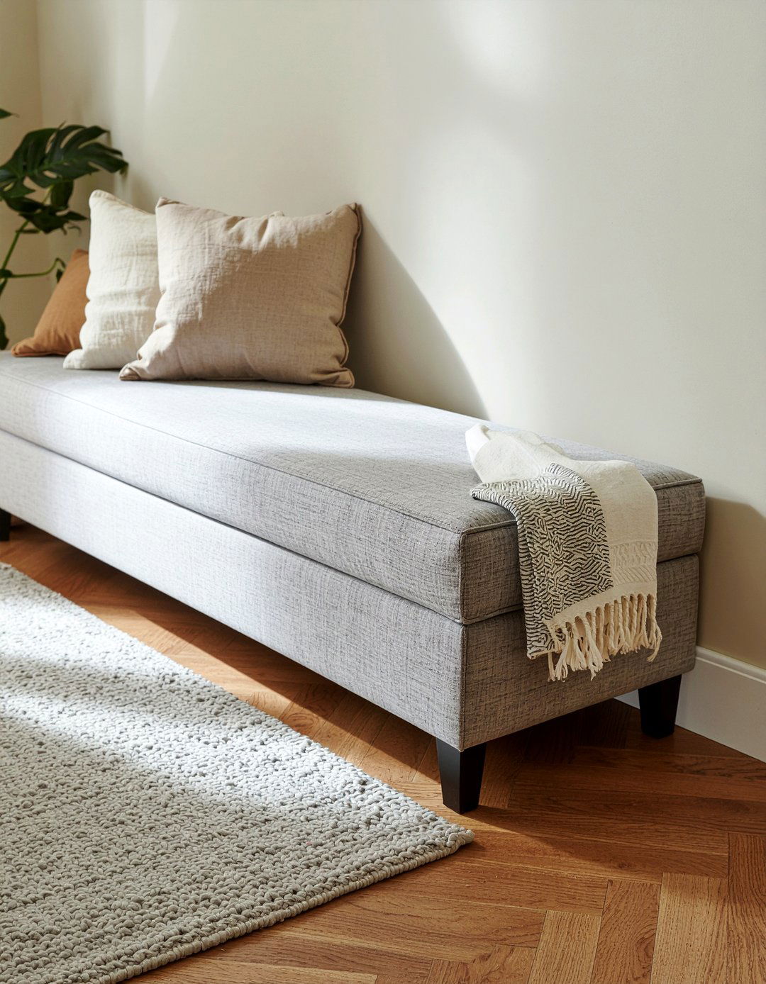 Storage bench - 30 living room storage ideas