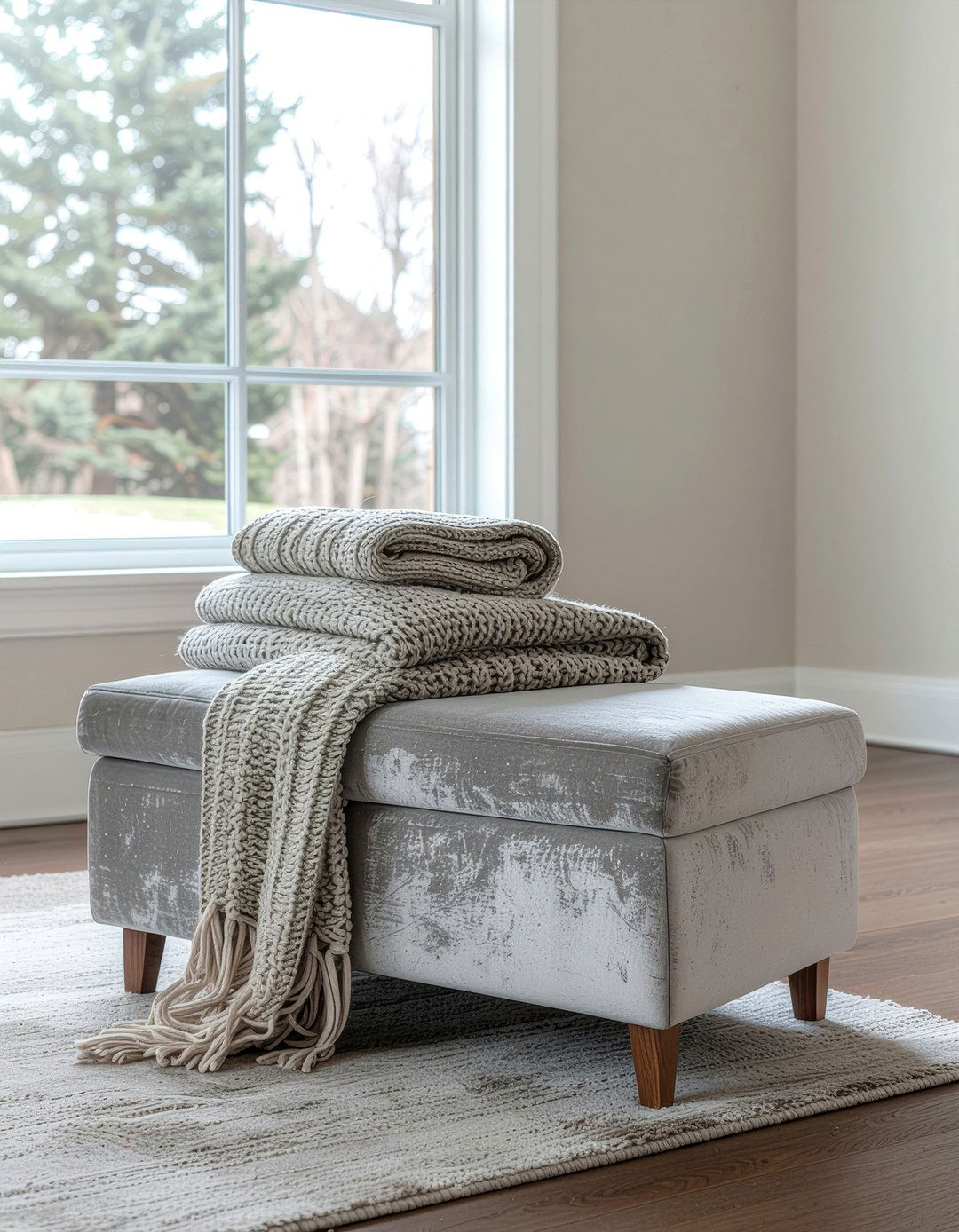 Storage ottoman bench - 30 living room storage unit ideas