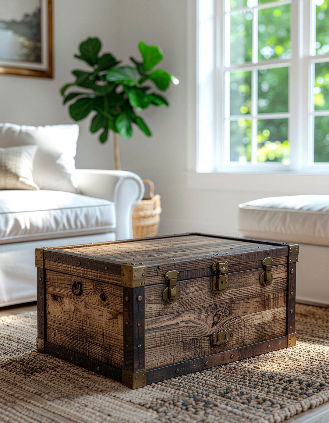 Storage trunk - 30 living room storage ideas