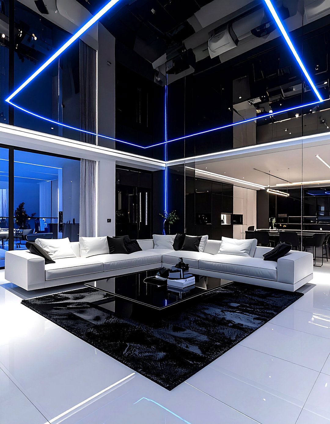 Stretched Ceiling - 30 living room ceiling design ideas