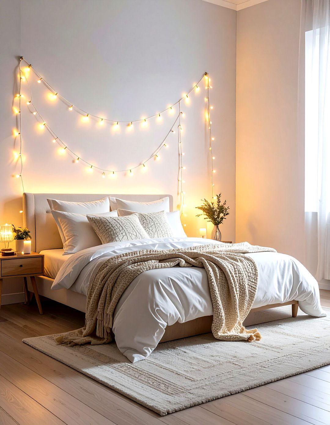 String Light Display - 30 no damage decor ideas