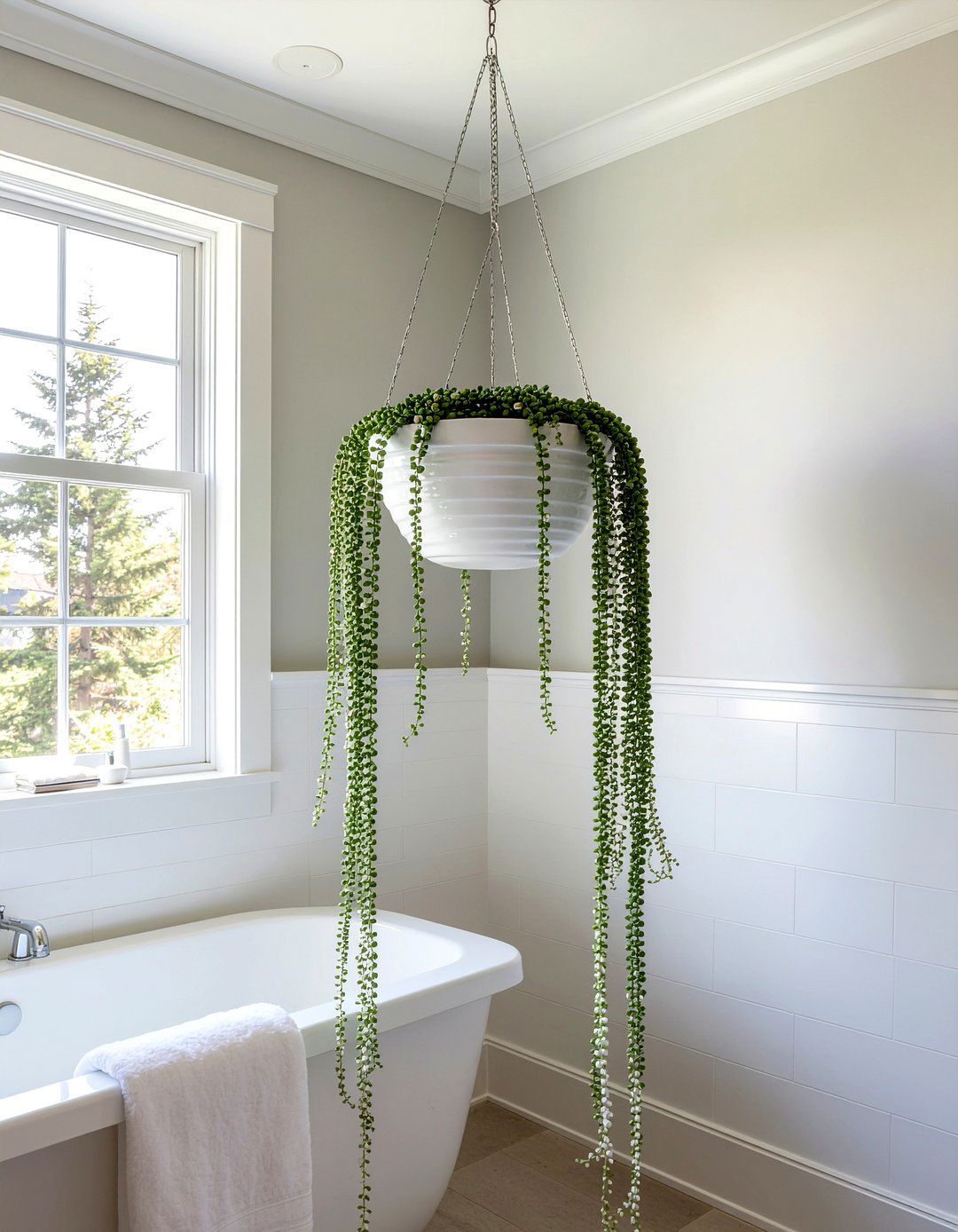 String Of Pearls Bathroom Hanging - 30 bathroom succulent ideas