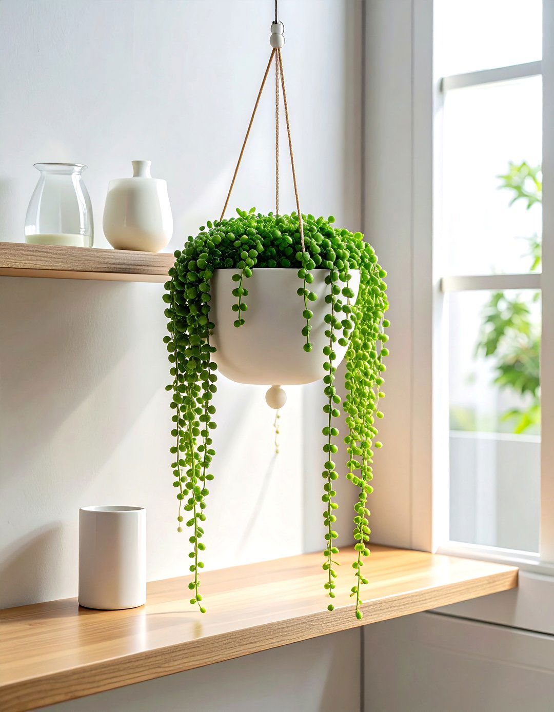 String Of Pearls Plant Holder - 30 dining room hanging plant ideas