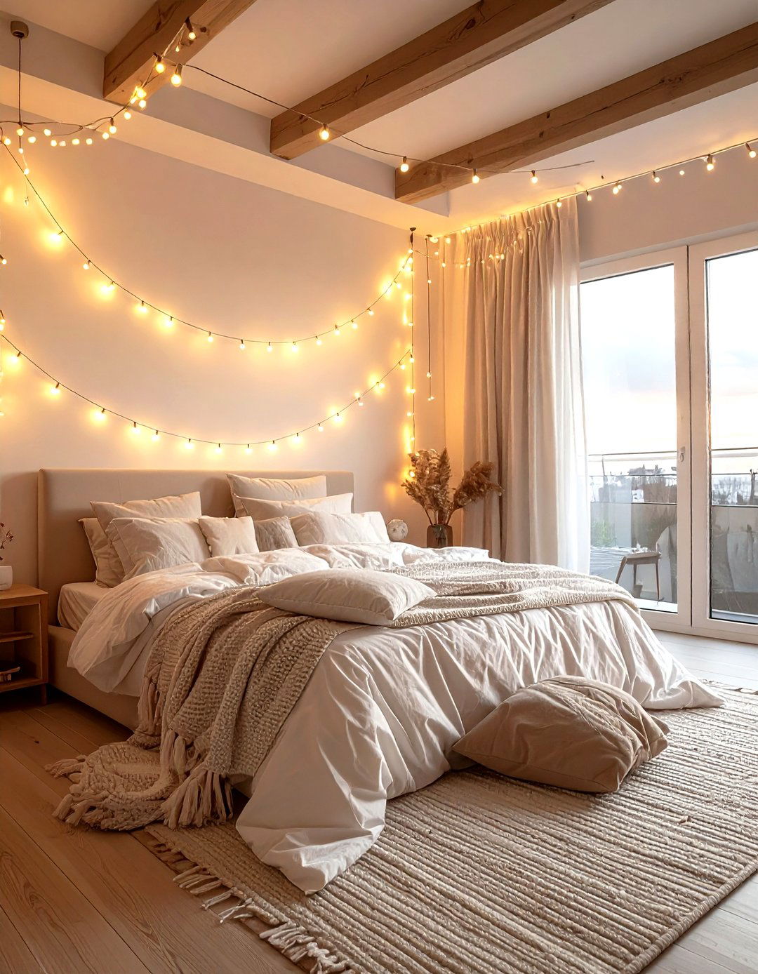 String light hanging - 30 command strip decor ideas
