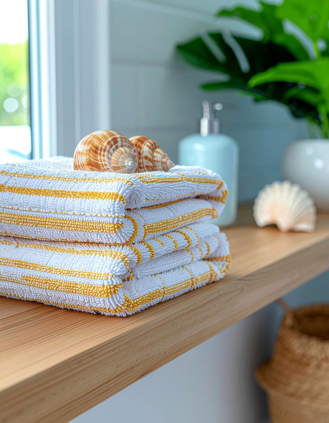 Striped Beach Towels - 30 bathroom linens ideas