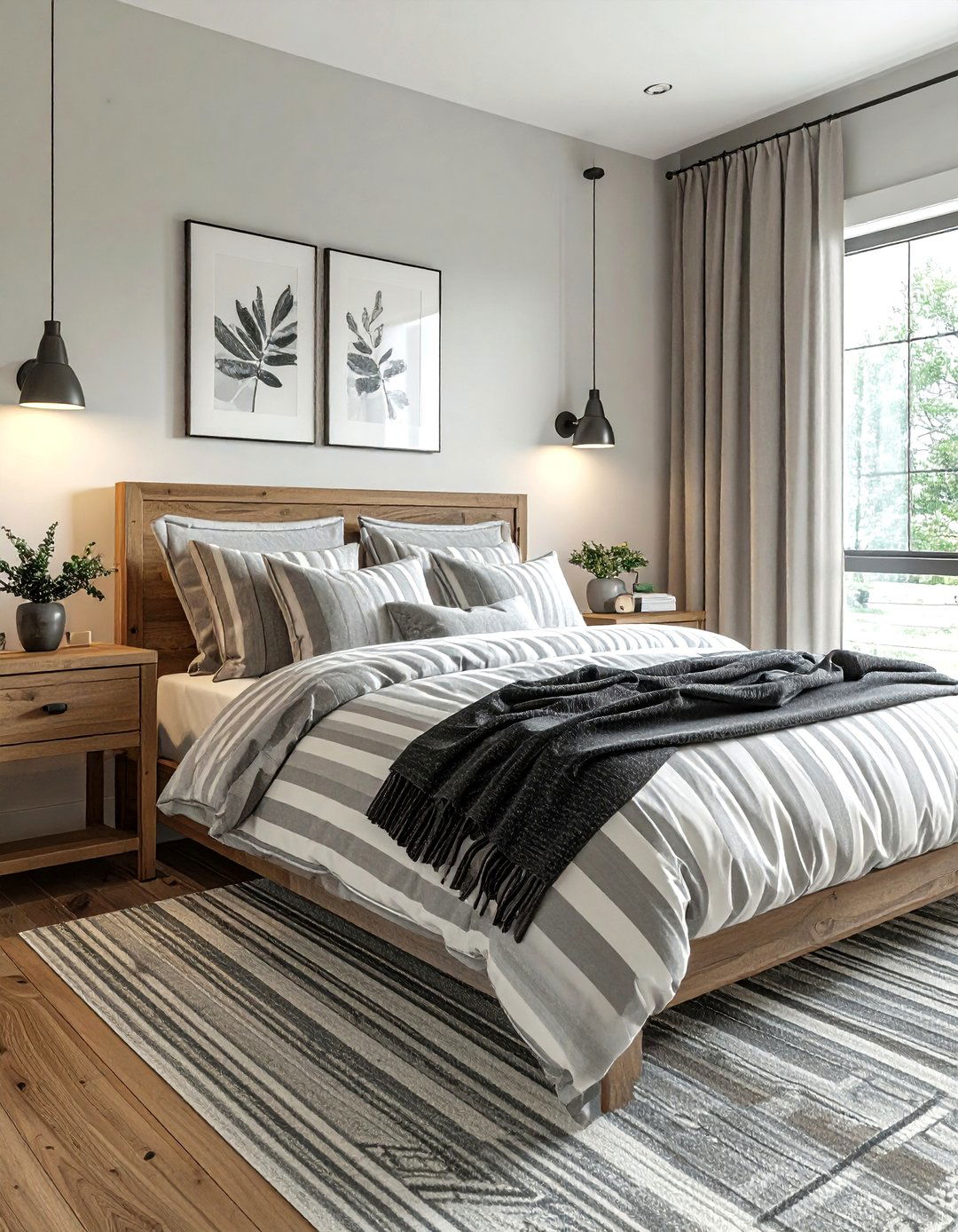 Striped Bedding Set - 30 stripe decor ideas