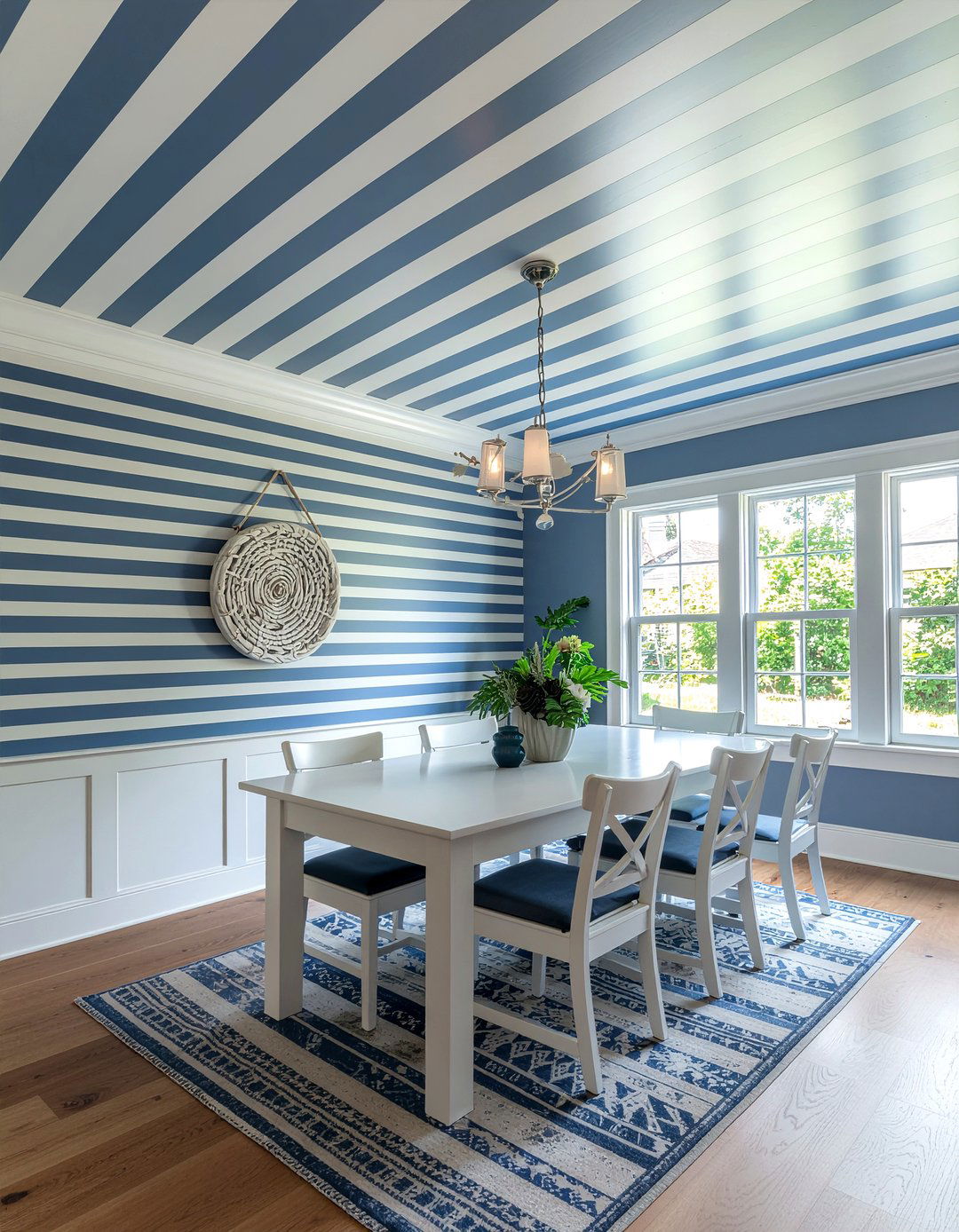 Striped Ceiling Wallpaper Dining Room - 30 dining room wallpapered ceiling ideas