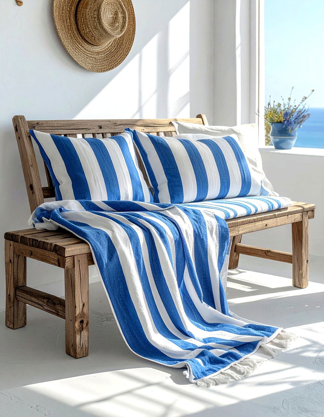 Striped Cotton Blanket - 30 cozy throw ideas