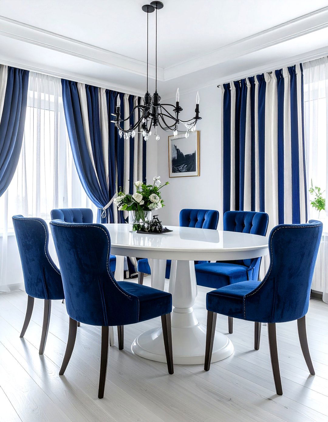 Striped Dining Room Curtains - 30 dining room curtain ideas