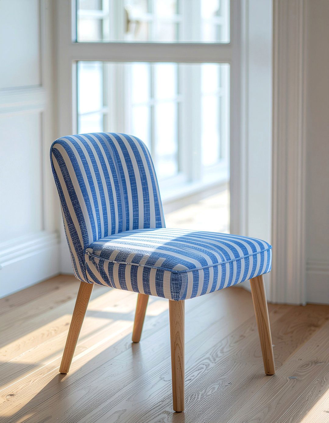 Striped Fabric Dining Chair - 30 fabric dining chair ideas