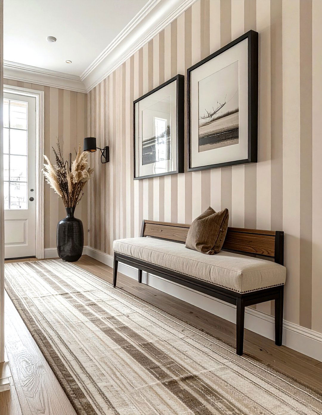 Striped Hallway Wallpaper - 30 accent wallpaper ideas