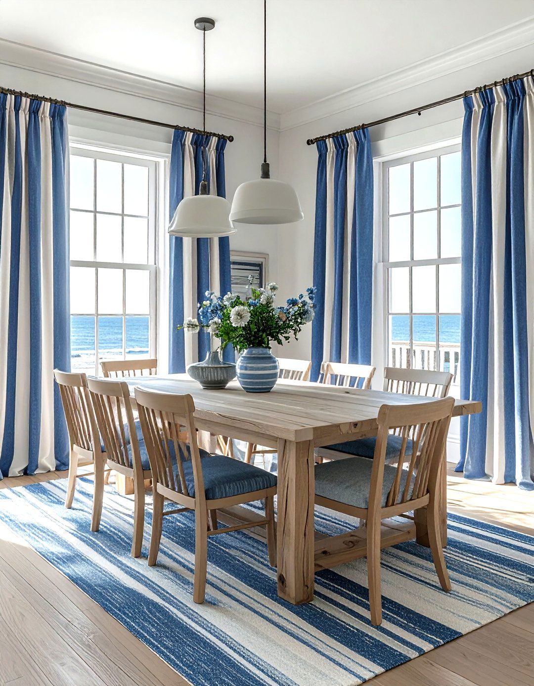 Striped Linen Curtains Dining Room - 30 linen curtain dining room ideas