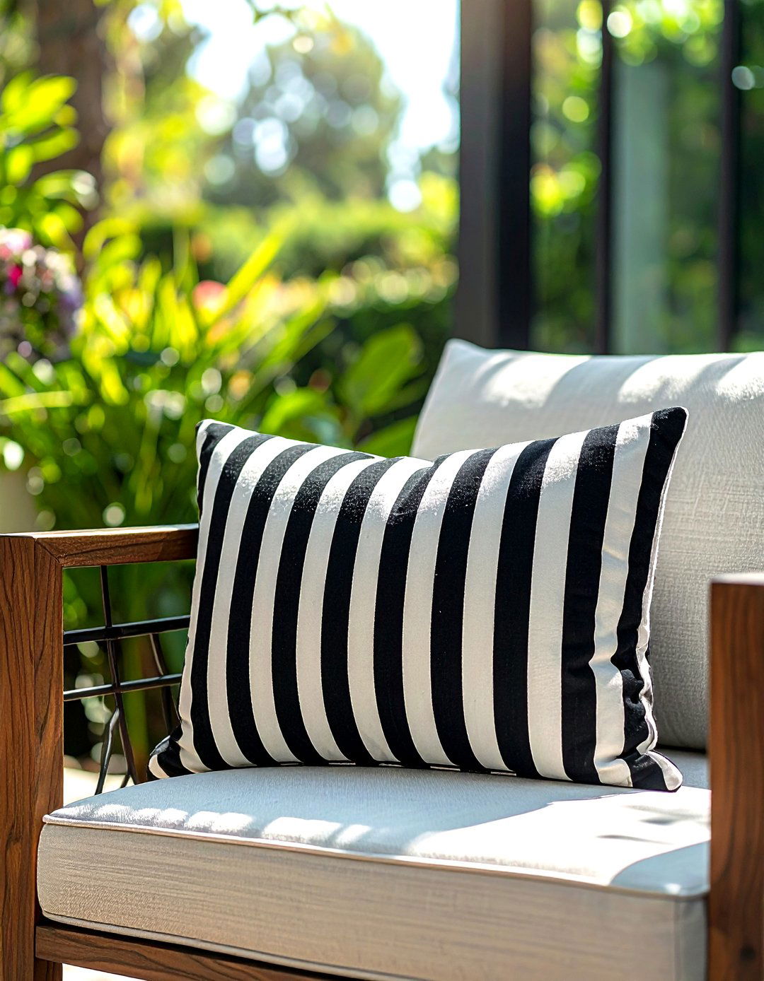 Striped Lumbar Cushion - 30 bolster pillow ideas