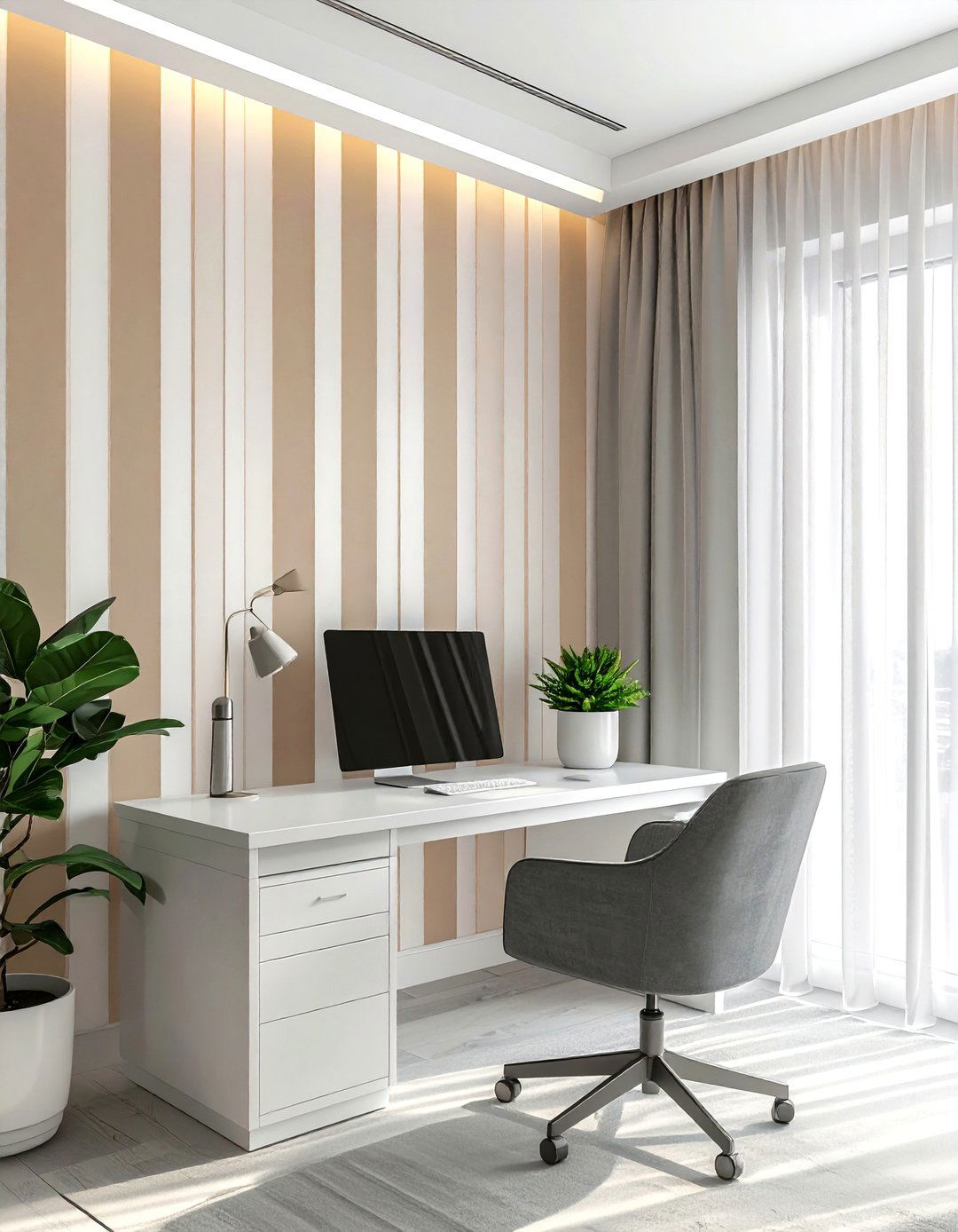 Striped Office Wallpaper - 30 stripe decor ideas
