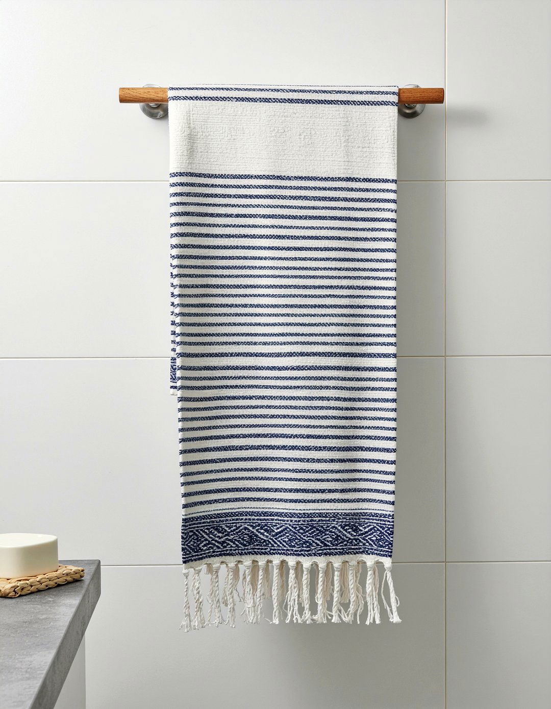 Striped Peshtemal Towel - 30 bathroom textile accent ideas