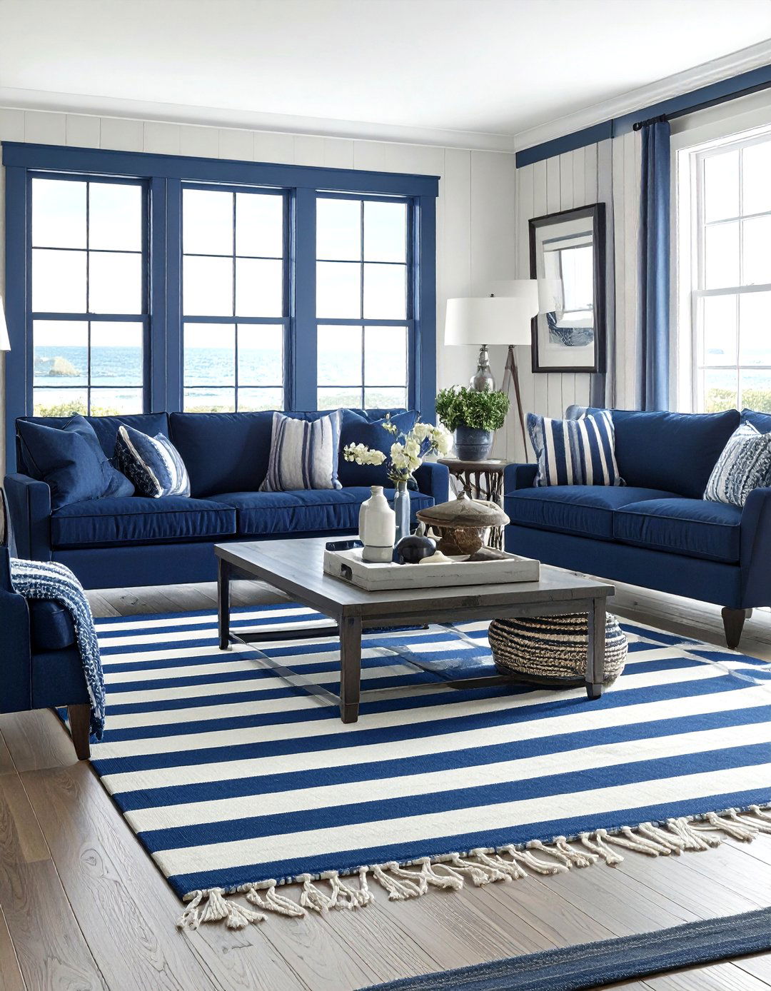Striped Rug Styling - 30 ocean decor ideas