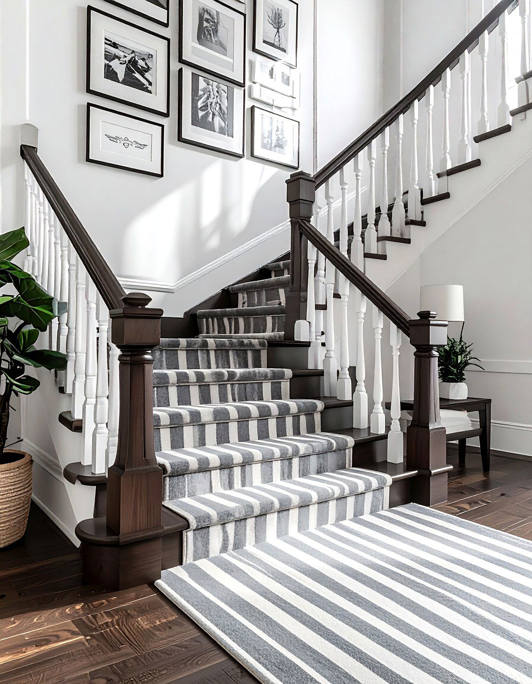 Striped Stair Runner - 30 stripe decor ideas