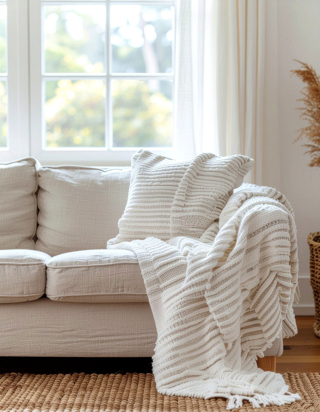 Striped Throw Blanket - 30 effortless decor ideas