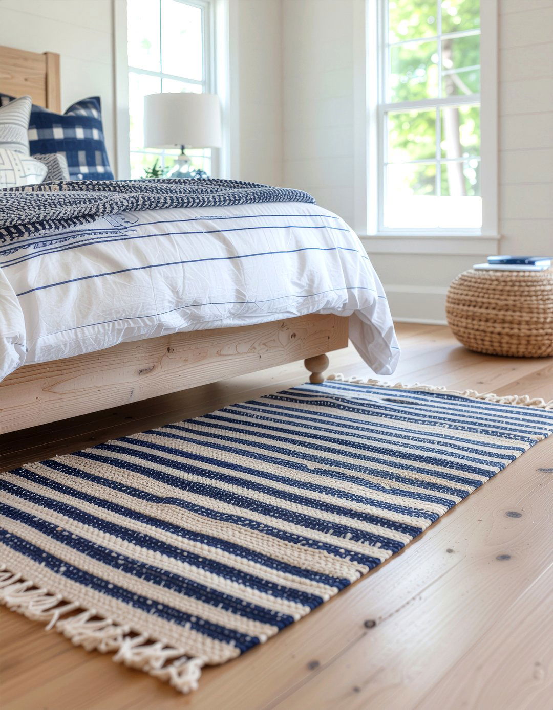 Striped area rug - 30 bedroom area rugs