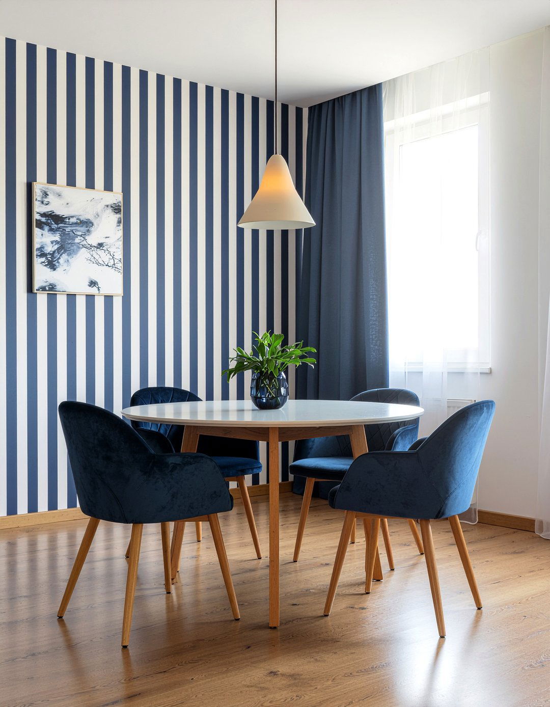 Striped dining room wallpaper - 30 dining room wallpaper ideas