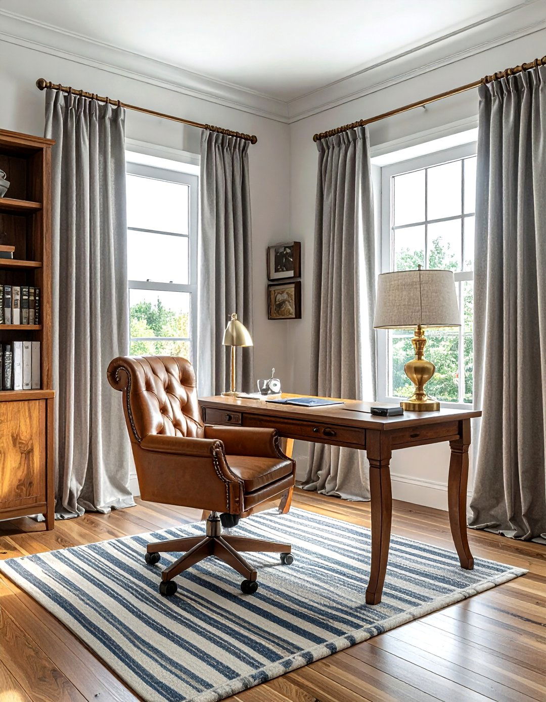 Striped linen curtains - 30 linen curtain ideas