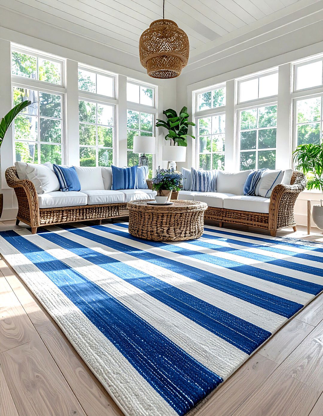 Striped living room carpet - 30 living room carpet ideas