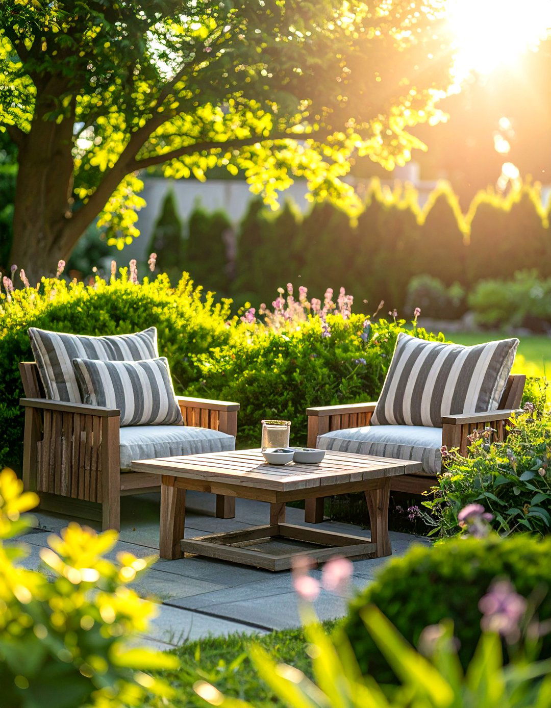 Striped lumbar - 30 outdoor pillow ideas