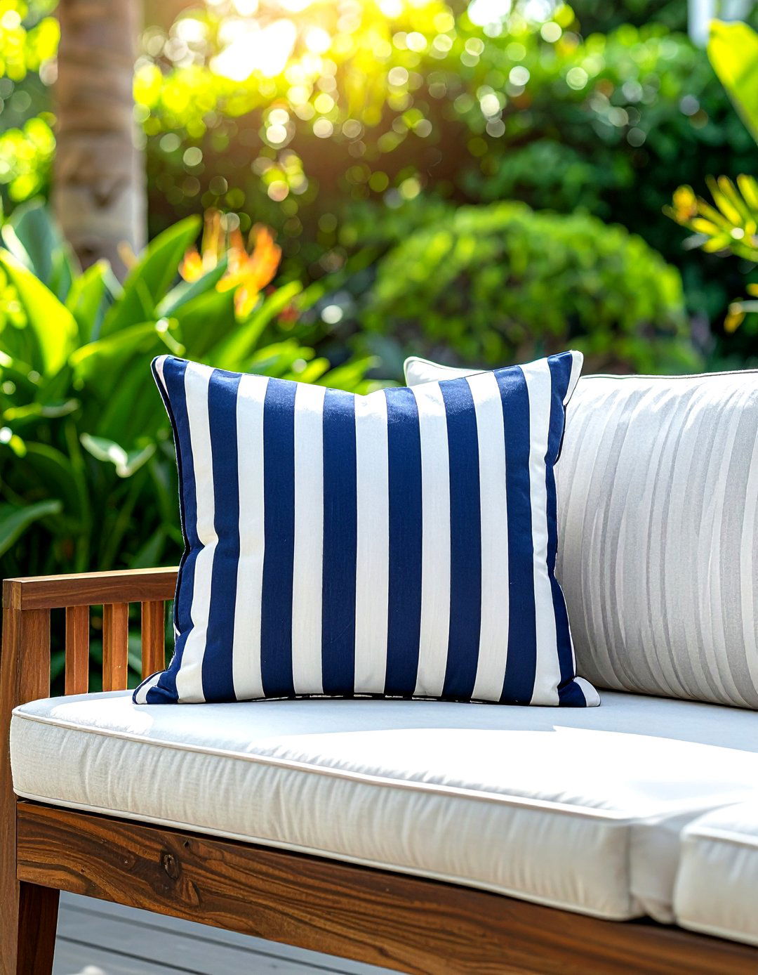 Striped outdoor pillow - 30 decorative pillow ideas