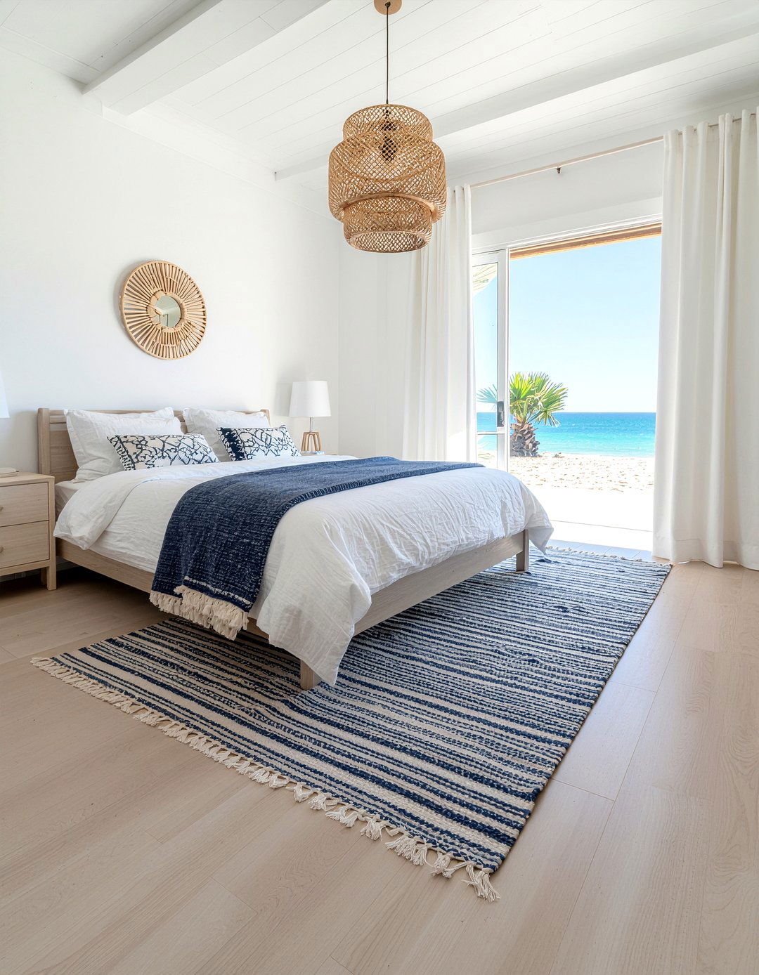 Striped rug - 30 bedroom rugs