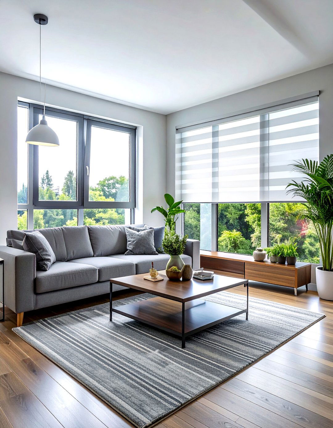 Striped window film - 30 living room window film ideas