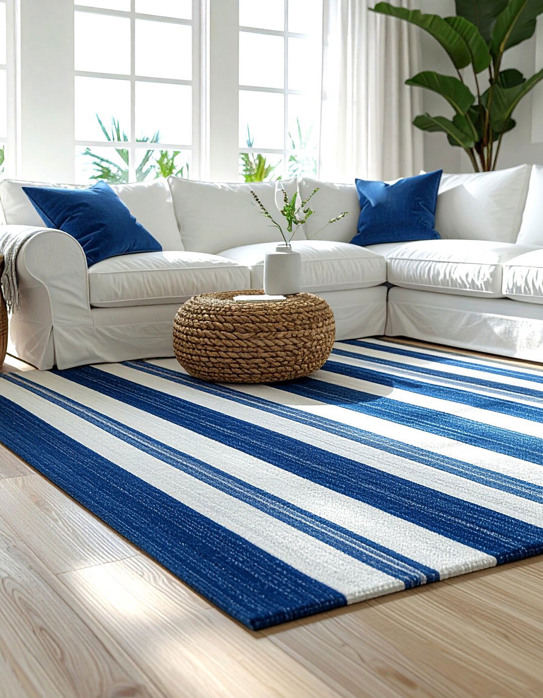 Striped wool rug - 30 living room wool rugs