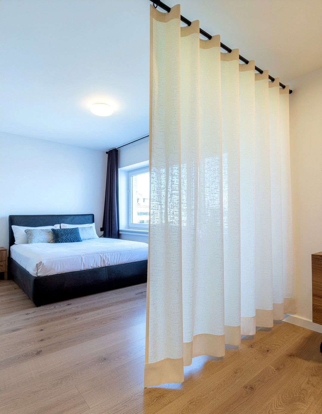 Studio Apartment Privacy Curtain - 30 bedroom curtain dividers
