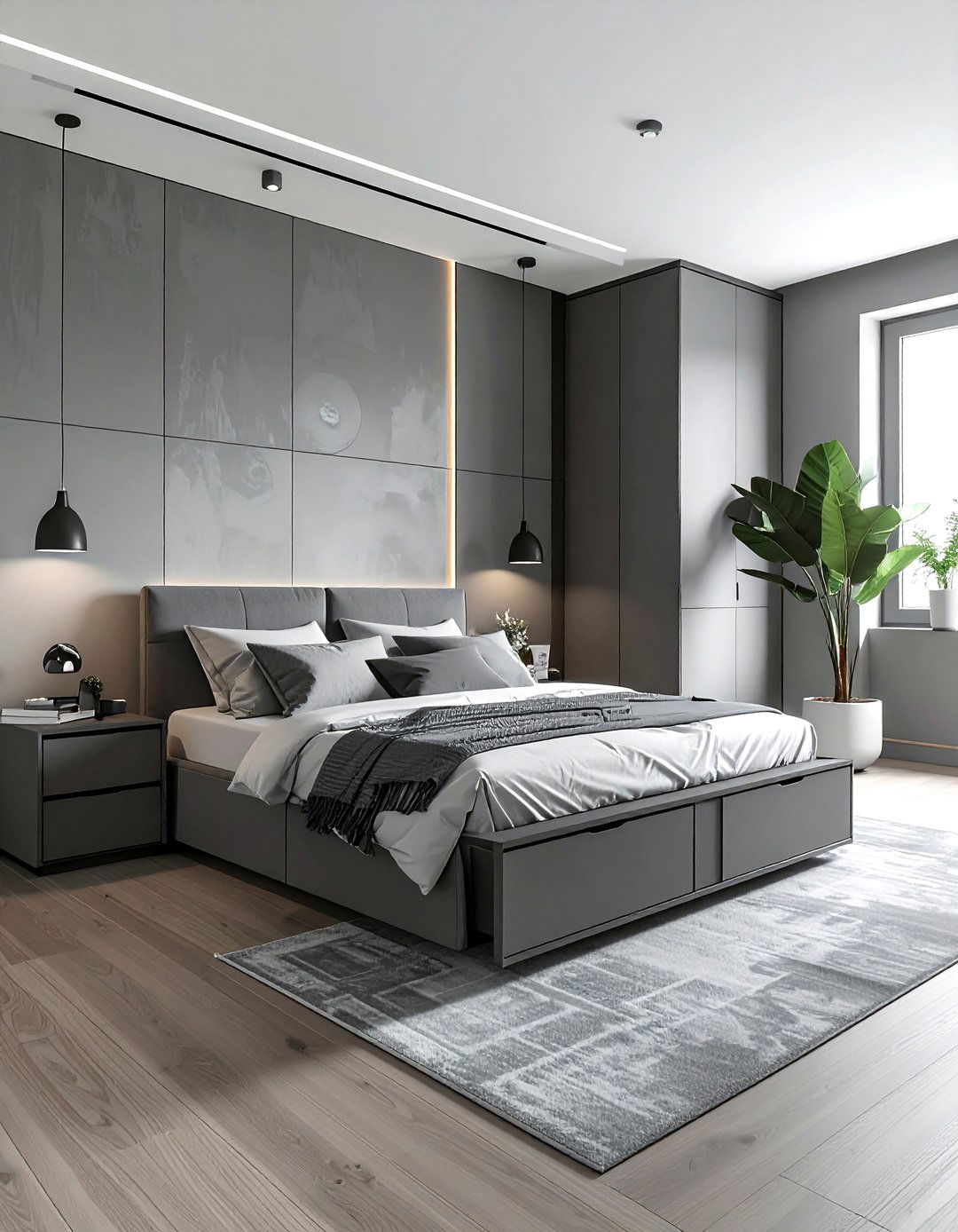 Studio Gray Bedroom - 30 minimalist gray bedroom ideas