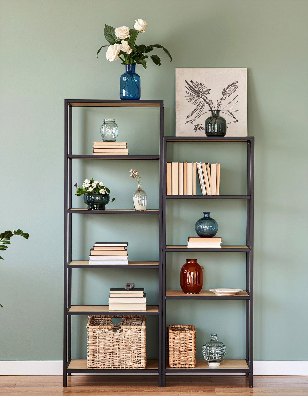 Styled Bookshelf Wall - 30 one day living room ideas