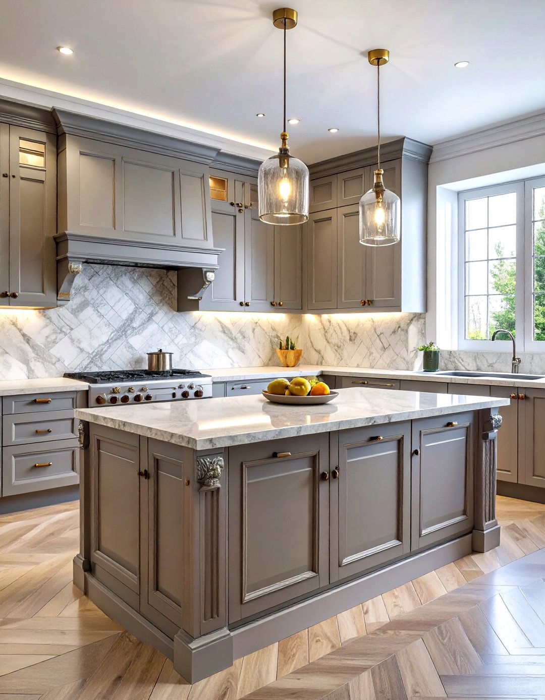 Subtle Grey Veining Countertop - 30 veined countertop kitchen ideas