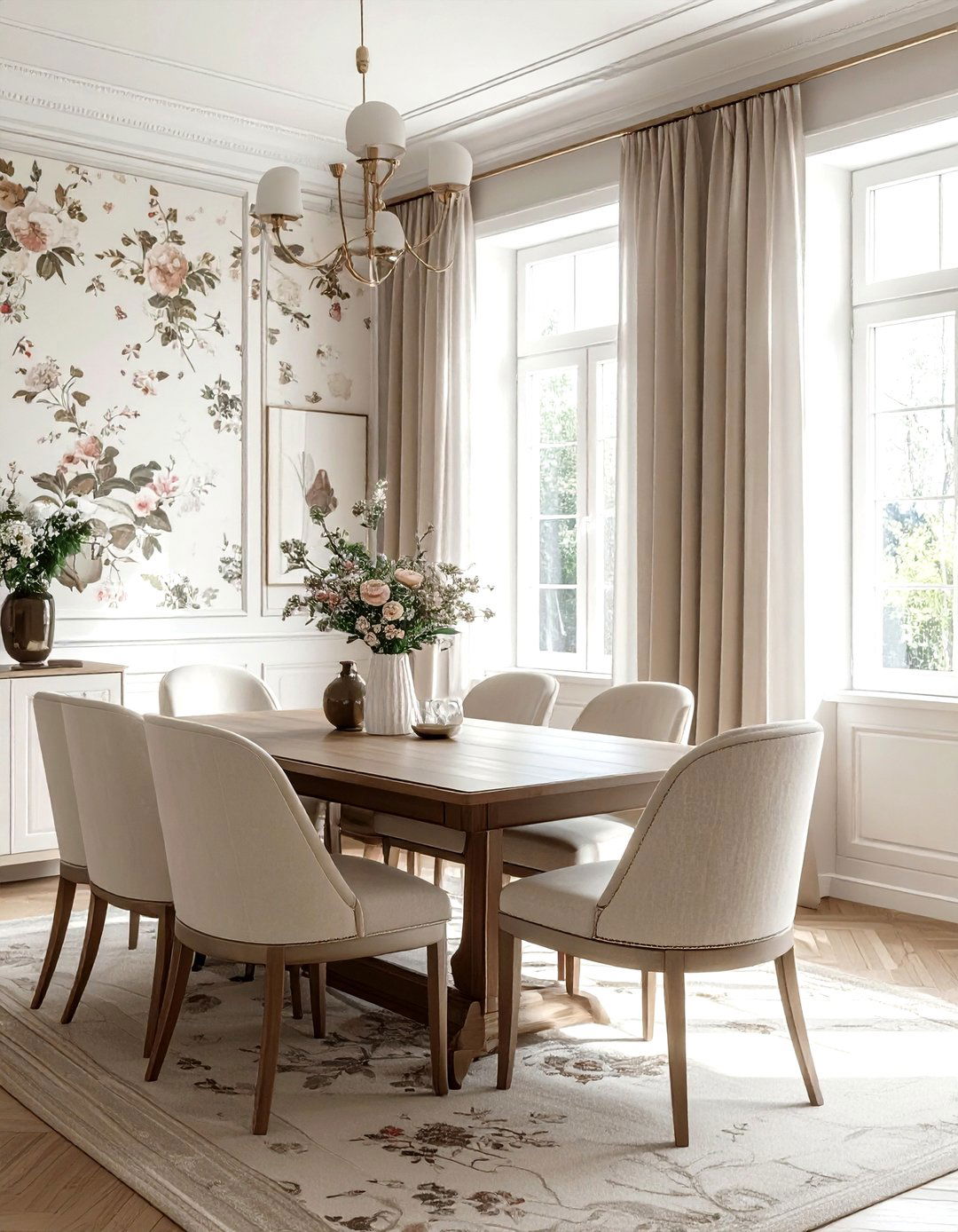 Subtle Pattern Wallpaper - 30 dining room soft settings