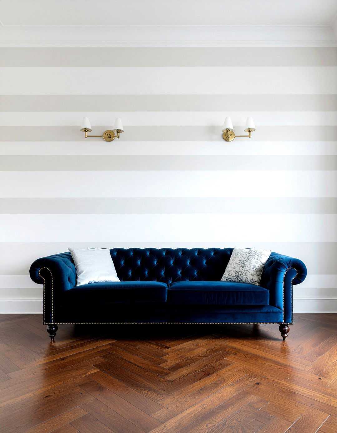 Subtle Tone On Tone Stripe - 30 living room striped wall ideas