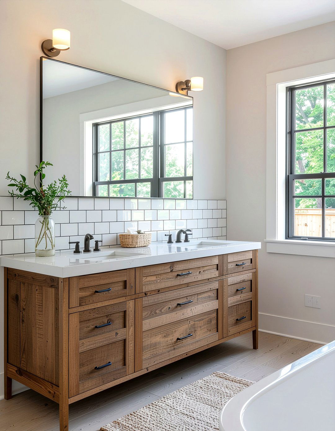 Subway tile backsplash - 30 bathroom glow-up ideas