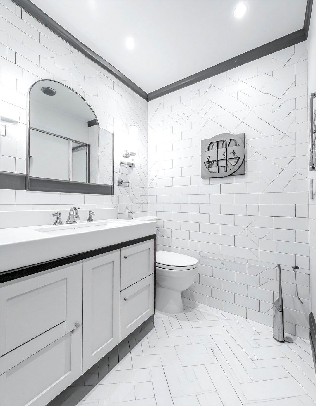 Subway tile bathroom - 30 bathroom renovation before and after