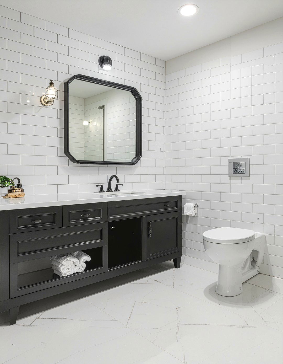 Subway tile bathroom wall - 30 bathroom textured wall ideas