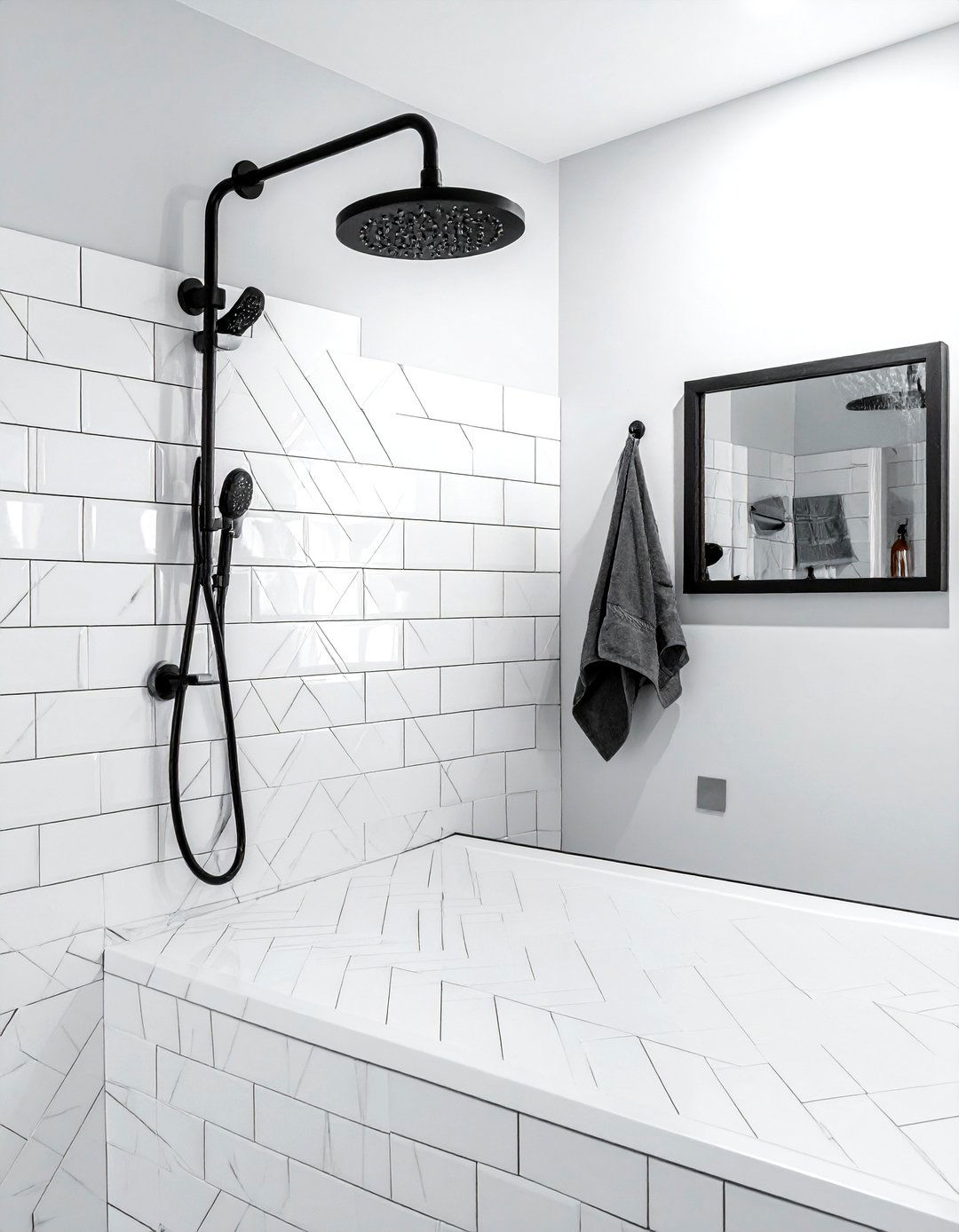 Subway tile shower - 30 before and after bathroom ideas