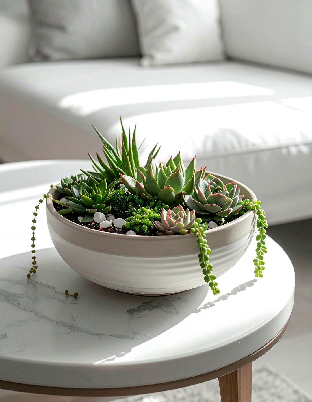 Succulent Planter Arrangement - 30 Palm Springs decor ideas