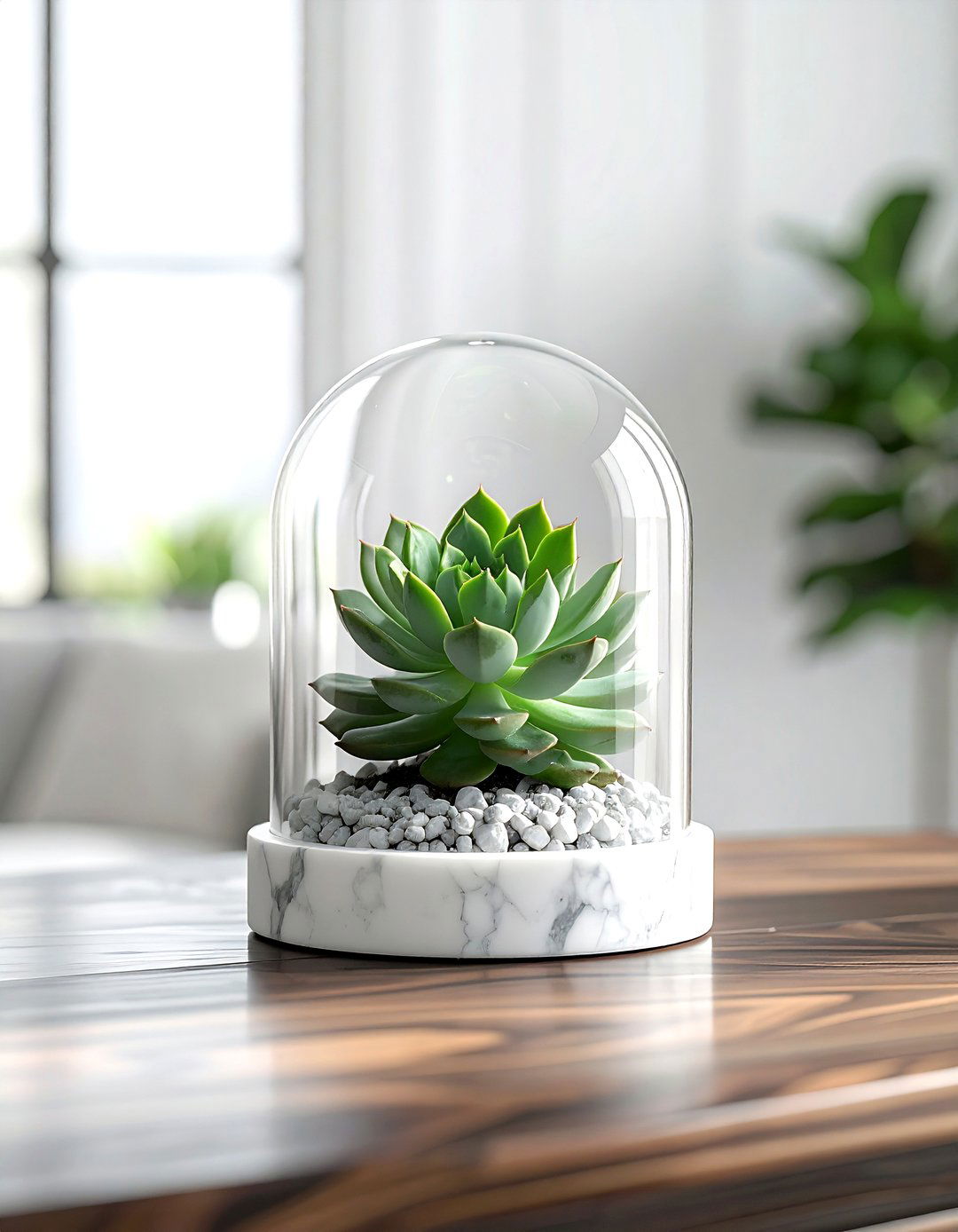 Succulent cloche display - 30 dining room succulent ideas