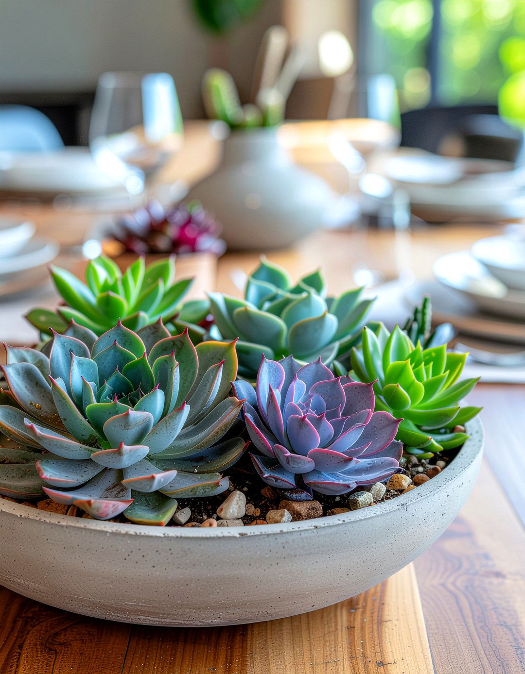 Succulent garden arrangement - 30 dining table centerpiece ideas
