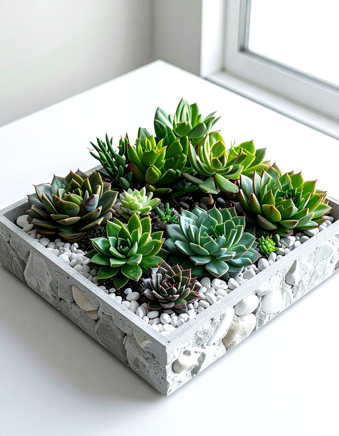 Succulent garden tray - 30 living room centerpiece ideas