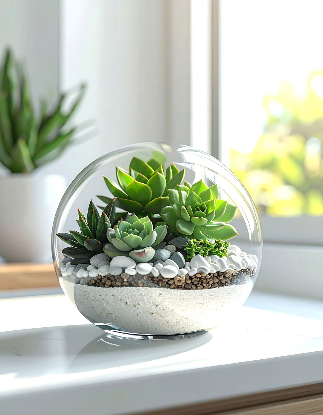 Succulent terrarium bathroom - 30 bathroom plant accent ideas